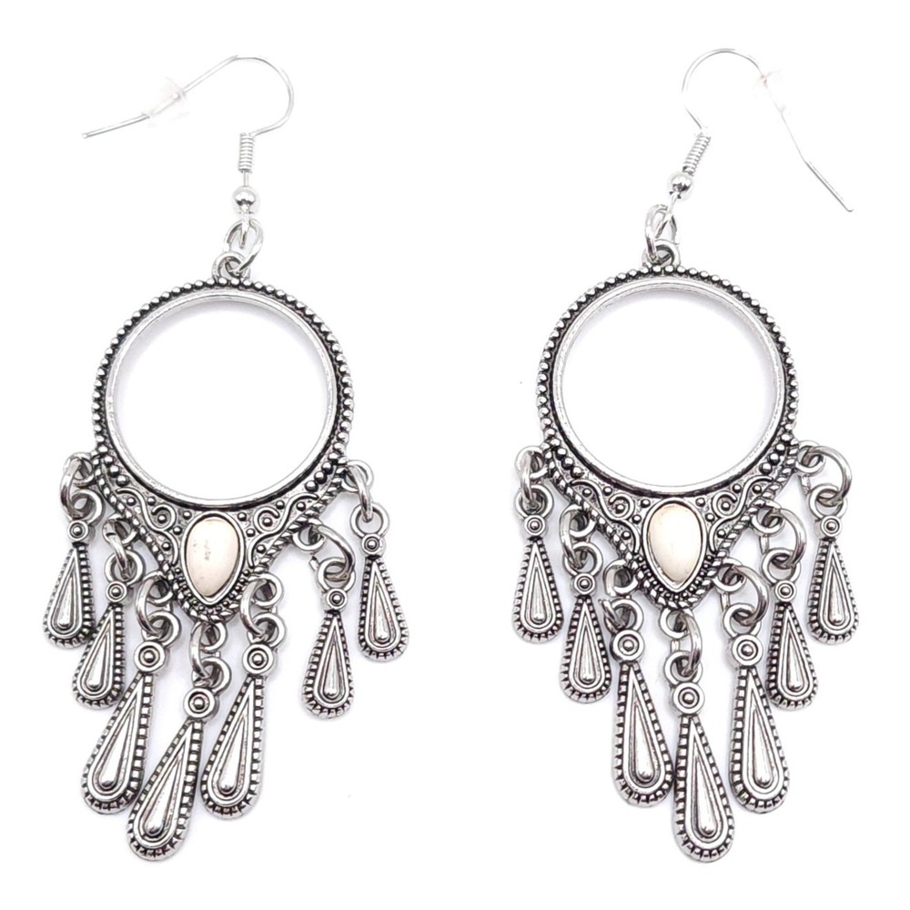 Paparazzi Ranger Rhythm Earrings Silver Tassel Dangle